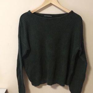 Brandy Melville Warm ribbed olive sweater